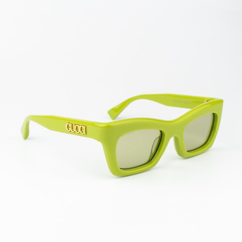 Gucci Women Sunglasses Green Cat Eye Gg1773s 006 Brand New